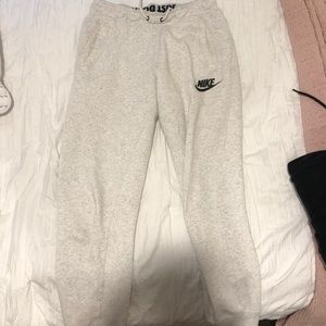 Medium white/ grey Nike joggers